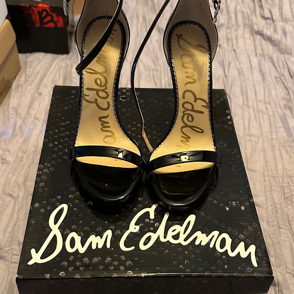 Sam Edelman Black Strappy Heels